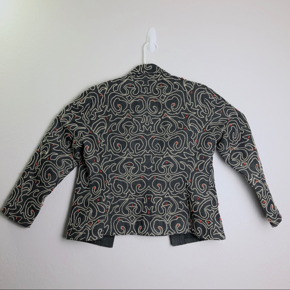 Anne Klein Blazer Size 14 Embroidered Beaded - Picture 3 of 8